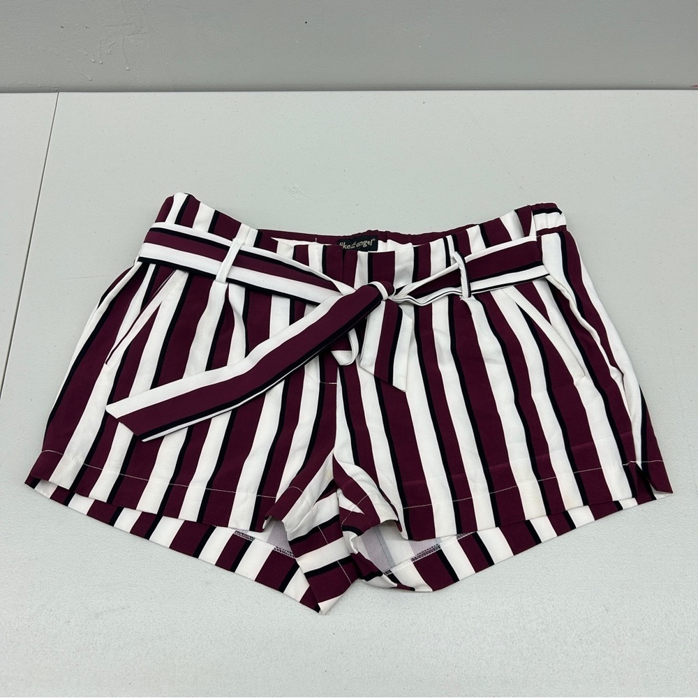 Like an Angel Red and White High Waist Shorts